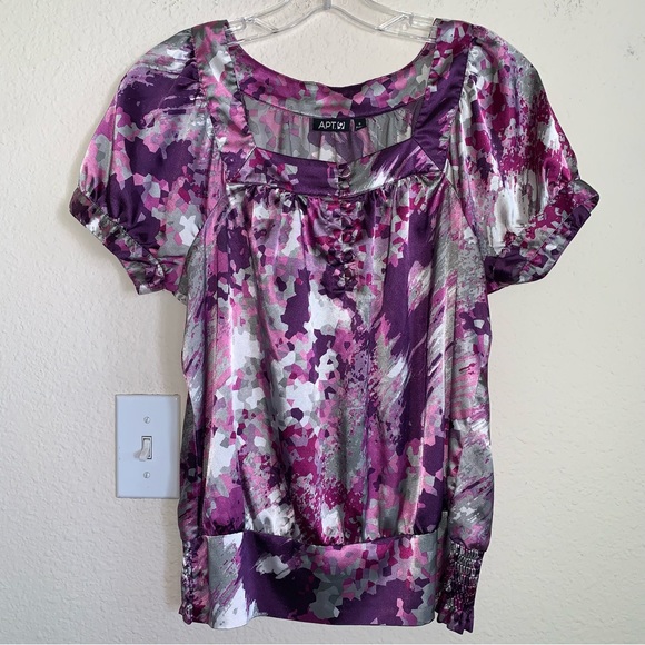 Silky Banded Waist Blouse - Picture 1 of 14